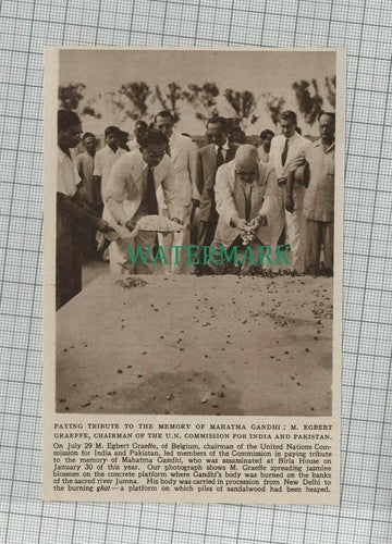 C1943) E Egbert Graeffe United Nations Mahatma Gandhi Tribute - 1948 Clip