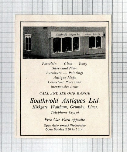 Southwold Antiques Ltd Kirkgate Waltham Grimsby - 1974 Small Advert