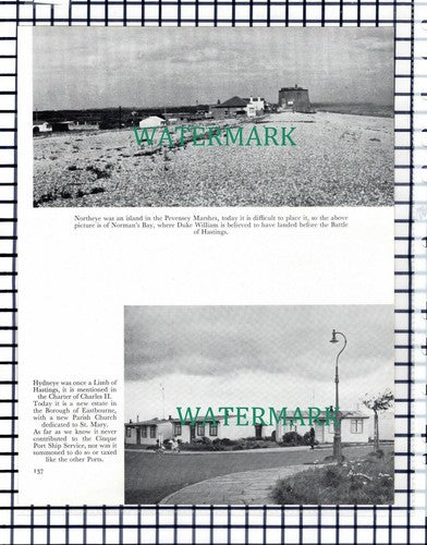 (7723) Northeye Hydneye Hastings Bulverhythe Bull Inn  - 1957 Book Print