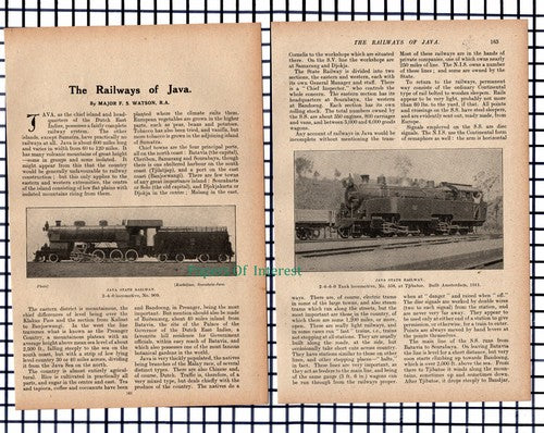 The Railways Of Java Railway -  1917 Article