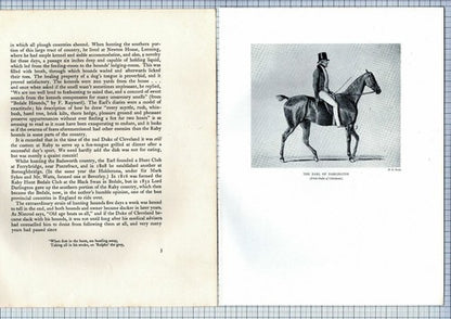 The Earl Of Darlington 1st Duke Cleveland Raby Hunt  - c.1930s Article