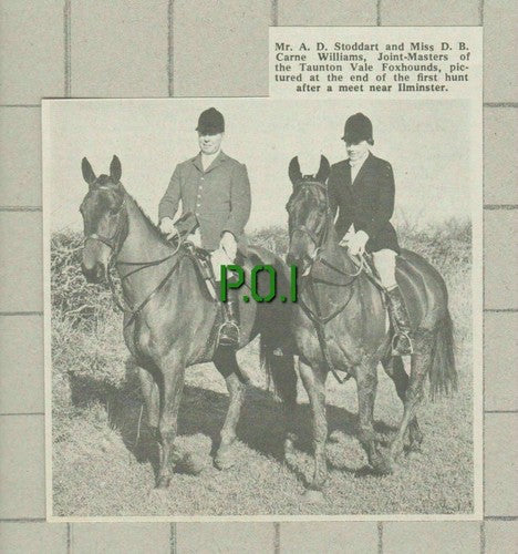 (5268) Mr A D Stoddart Miss D B Carne Williams Taunton Vale Foxhounds   - 1969