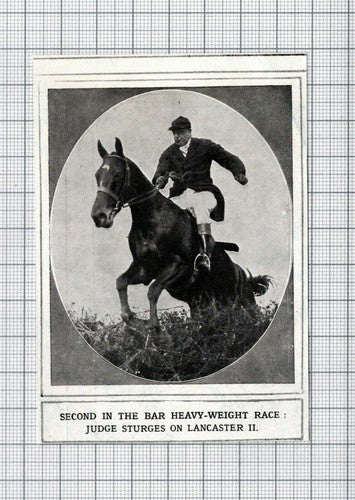 Judge Sturges On Lancaster II Horse Jumping -  1920 SMALL Clipping