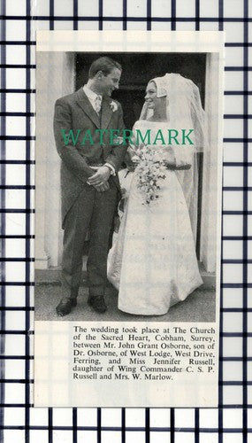 C7368) Mr John Grant Osborne Ferring Jennifer Russell Cobham 1967 Small Cutting