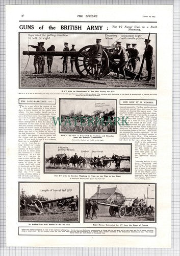 Guns Of The British Army World War One WW1 Naval Gun - 1915 News Page