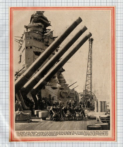 HMS Nelson South African Division RNVR Royal Navy Volunteers - 1941 Clip/ Print