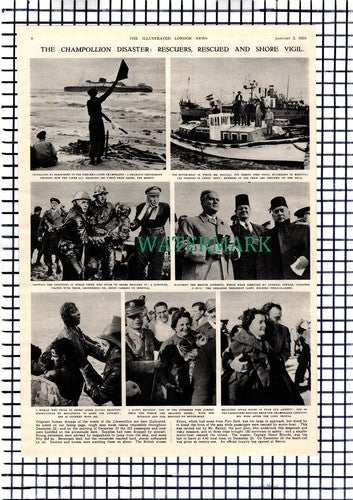 The Champollion Disaster French Liner Ship Henri Bourde -   1953 News Article