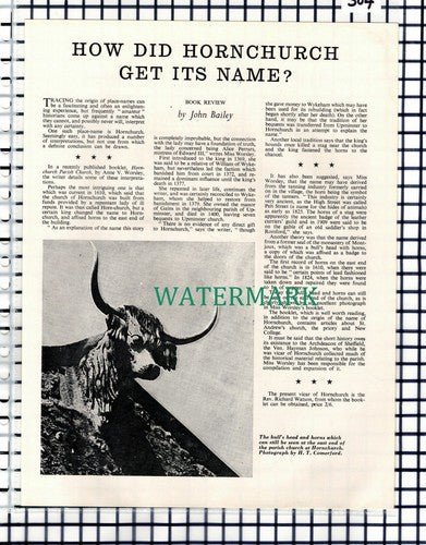 Hornchurch Essex Anne V Worsley - 1964 Article