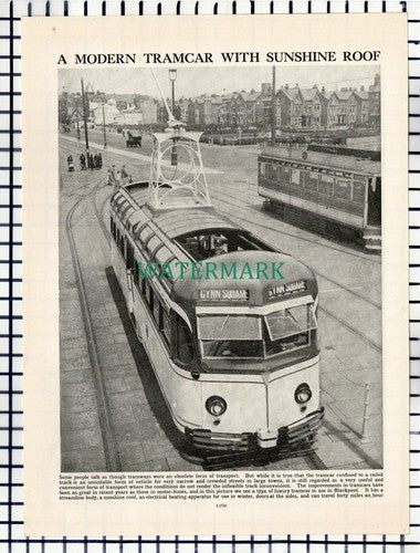 (7266) Blackpool Tram Gynn Square - c.1940s Picture Article