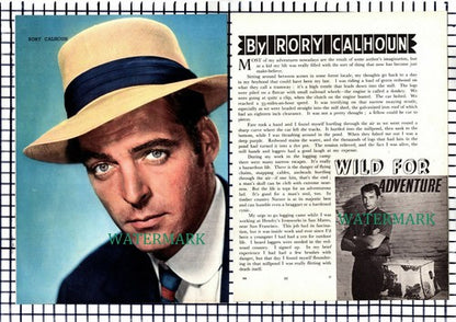 Rory Calhoun Actor - c.1955 Article / Print