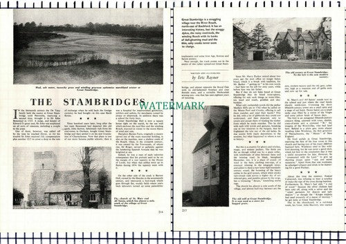 (7150) Great Stambridge Essex Mill Rectory   - 1965 Article