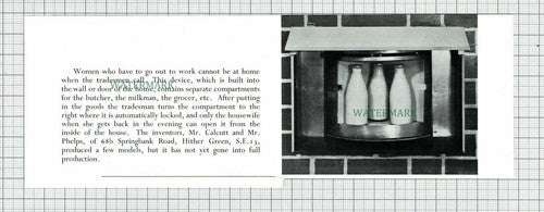 C7543) Mr Calcutt Mr Phelps Hither Green Webb Battersea Invention- 1950s Cutting