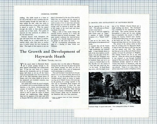 (6187) Haywards Heath Henry Taylor Franklands Village - 1952 Article