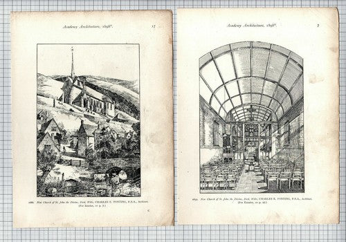 Church of St John The Divine Ford Wiltshire Charles Ponting - 1898 Book Prints