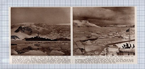 (5583) HMS SPARROW Icebound Admiralty Bay Shetland Isles John Biscoe - 1949 Clip