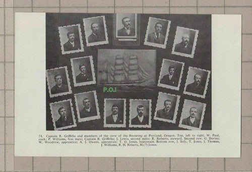 C1830) Cpt R Griffiths & Crew of the BEESWING Portland Oregon - c.1975 Clip