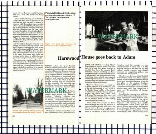 (7677) Harewood House   - 1990 Article