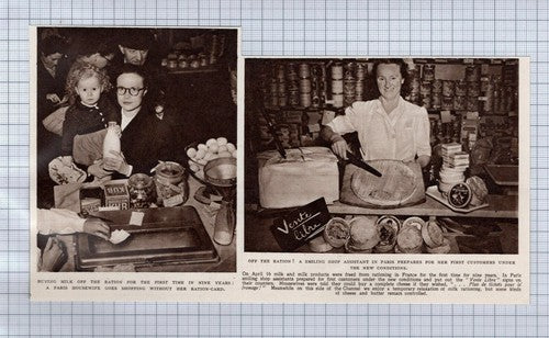 (5588) Paris France End of Food Rationning  -  1949 Clip