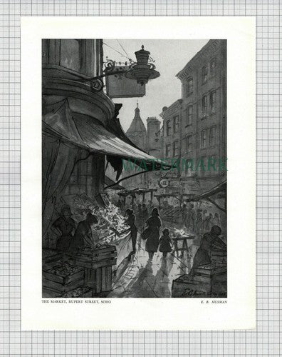 (8511) Rupert Street Soho London  E B Musman - c.1948 Print / Cutting