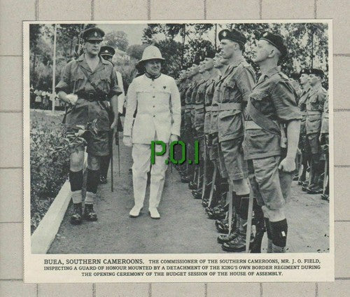 Southern Cameroons Mr J O Field King's Own Border Regiment Buea -1961 Clipping