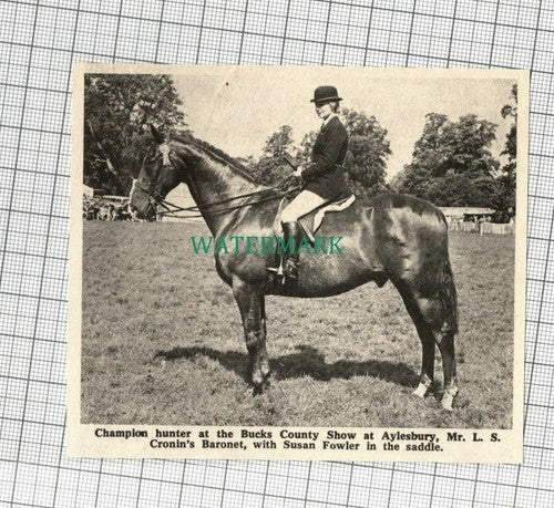 C2341) Susan Fowler Mr L S Cronin Horse Baronet Bucks County Show - 1968 Clip