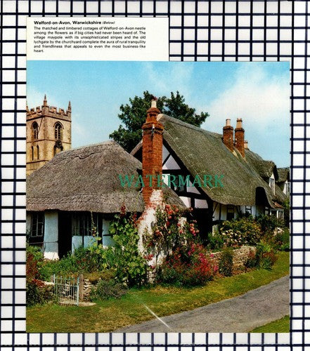(7470) Welford On Avon Warwickshire  - 1970s Cutting