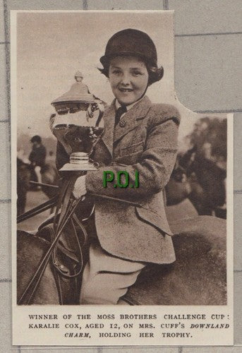 (C433) Karalie Cox Moss Brothers Horse Show Cuff Downland Charm  - 1949