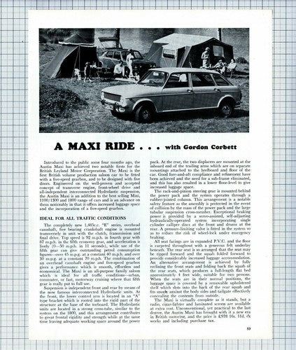 (6193) The Austin Maxi  REVIEW  - 1969 Article