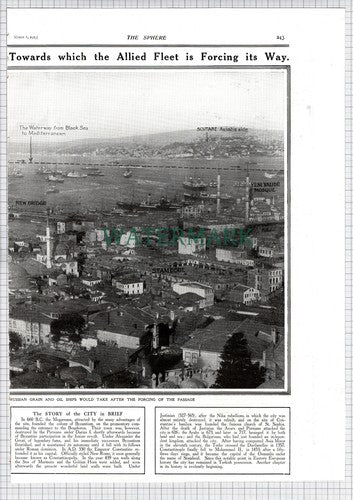 Constantinople Stamboul  World War One - 1915 News Article