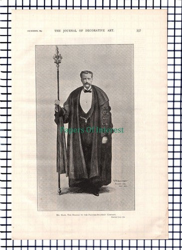 William Rome Master Painters Mr Main Beadle -  1899 Article