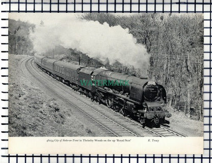 (7350) City Stoke On Trent Railway Locomotive Queen Elizabeth Carlisle - Cutting