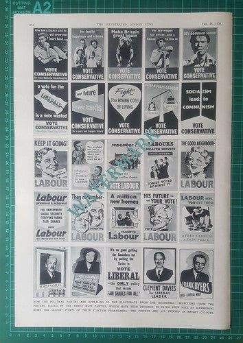 General Election 1950  Churchill Attlee Martell Woolton - 1950 Article / Print