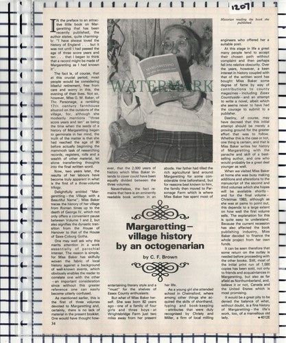Margaretting Essex Miss G M Baker The Parsonage - 1983 Article / Print