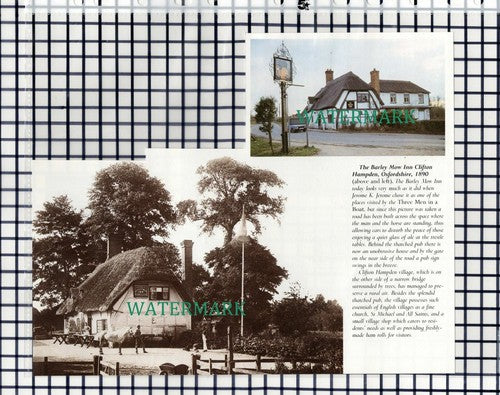 (7854) The Barley Mow Inn Clifton Hampden Oxfordshire  -  1980s Cutting