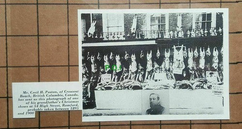 C1470) Cecil Poston Butchers Shop 54 High Street Romford Essex - 1966 Clip