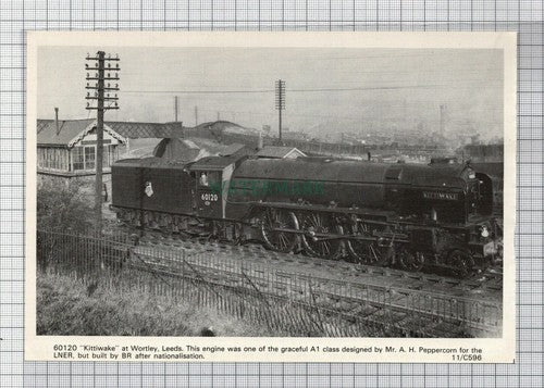 C7632) Wortley Railway Station Leeds Kittiwake Locomotive  - Cutting