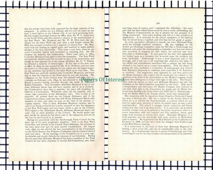 (6562) Alderman Joseph Lonsdale Hopwood Scarborough  - 1901 Article