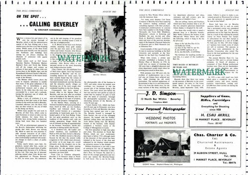 (8009) Beverley Yorkshire Strefford John Green Akrill Charter - 1965 Article
