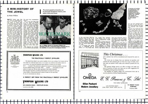 (8382) Thompson Wilkins Ltd Jewellers Arthur Wilkins Westcliff Essex - 1967