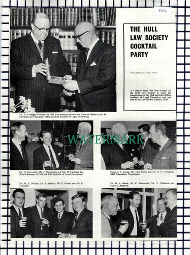 (8026) Hull Law Society Mr PS Briggs Scrowston O'Kane Jee Iveson - 1965 Cutting