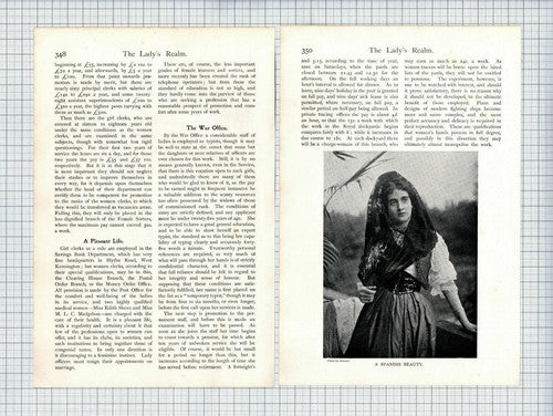 (6339) Mary Frances Billington Civil Service Careers For Women - c.1905 Article