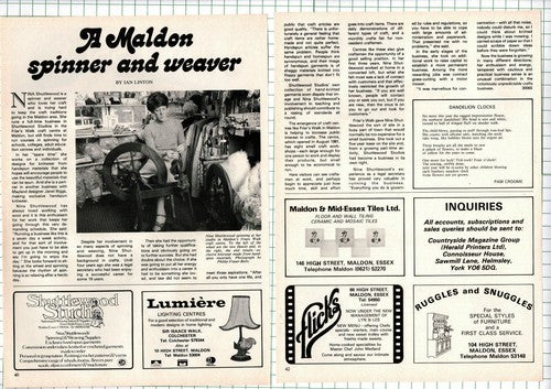 Nina Shuttlewood Spinner Weaver Maldon Essex -   1983 Article / Print