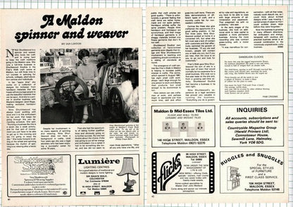 Nina Shuttlewood Spinner Weaver Maldon Essex -   1983 Article / Print