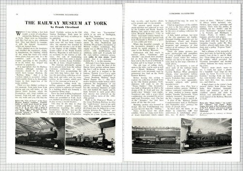 (6061) The Railway Museum At York Frank Cleveland  - 1951 Article