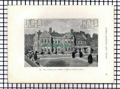 (8133) De Pary's Avenue Bedford Prentice / Welwyn Herts Briggs - 1902 Book Print