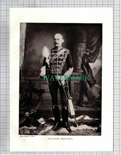 (5521) Lieut General BADEN-POWELL - c.1910 Print