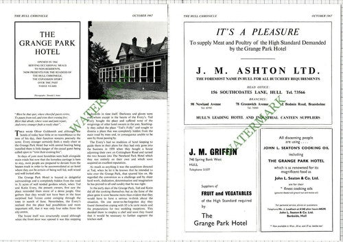 Grange Park Hotel Willerby Hull Ted Every - 1967 Article