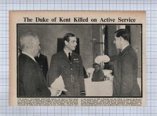 (5550) Duke of Kent Killed Scotland Queen Mary's Hospital Roehampton  - WW2 Clip