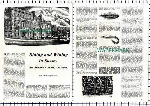 The Norfolk Arms Arundel Sussex Gerald & Margaret Harvey - 1966 Article