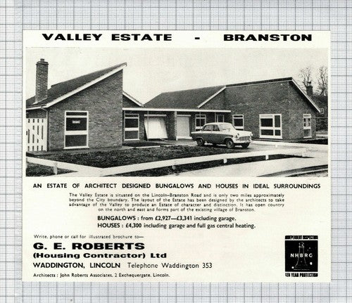 Valley Estate Branston Lincolnshire Sale Advert -  1967 Clipping / Print